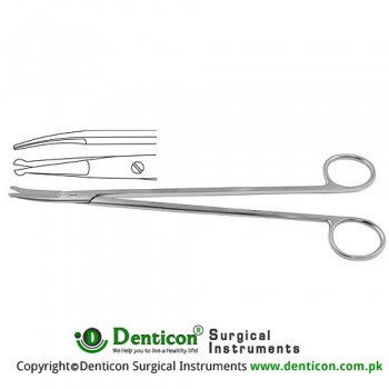 Strully Neurological Scissor Curved Stainless Steel, 22.5 cm - 8 3/4"